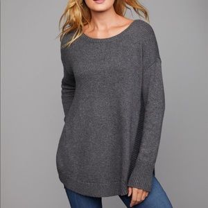 Side Vent Grey Sweater